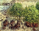 Camille Pissarro - Bilder Gemälde - Place du Theatre Francais in Paris