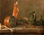 Jean Simeon Chardin - Bilder Gemälde - A Lean Diet with Cooking Utensils