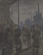 Hans Baluschek - Bilder Gemälde - Fabrikarbeiterinnen