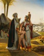 Emile Jean Horace Vernet - Bilder Gemälde - Abraham Turning Away Hagar