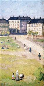 Edvard Munch - Bilder Gemälde - Afternoon at Olaf Rye's Square