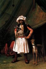 Jean Leon Gerome - Bilder Gemälde - Bashi Bzouk und sein Hund