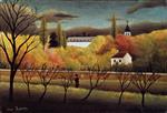 Henri Rousseau - Bilder Gemälde - Landscape with Farmer