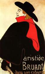Henri de Toulouse Lautrec - Bilder Gemälde - Aristide Bruant dans son cabaret