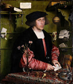 Hans Holbein - Bilder Gemälde - Portrait of the Merchant George Gisze