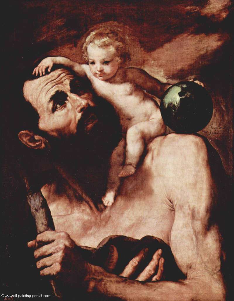 Heiliger Christophorus mit dem Jesuskind - Bilder, Gemälde und