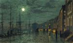 Bild:City Docks by Moonlight