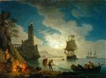 Bild:A Harbor in Moonlight