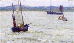 Bild:Boats in the Lagoon, Etaples