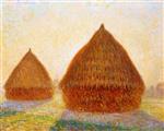 Bild:Backlit Haystacks, Moret, Evening