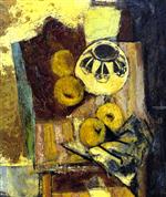 Bild:Cubist Still Life with Ceramic Bowl and Apples