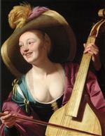 Bild:A Young Woman Playing a Viola da Gamba