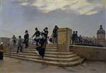 Bild:A Windy Day on the Pont des Arts