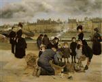 Bild:Children With a Toy Seller on the Quai du Louvre