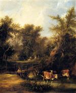 Bild:Cattle By A Stream