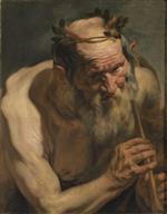 Bild:Old Satyr Holding a Flute