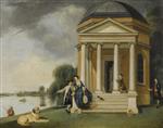 Bild:The Shakespeare Temple at Hampton House, with Mr. and Mrs. David Garrick