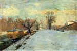 Bild:Road on the Banks of the Seine at Neuilly in Winter