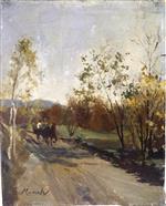 Bild:Horse and Cart on a Country Road