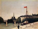 Bild:View of the Ile Saint Louis from the Quai Henri IV